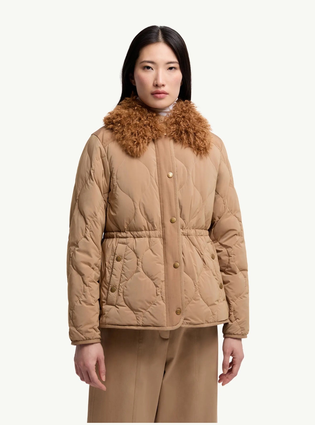 Monc NEW Teddy bear vest + drawstring down jacket set