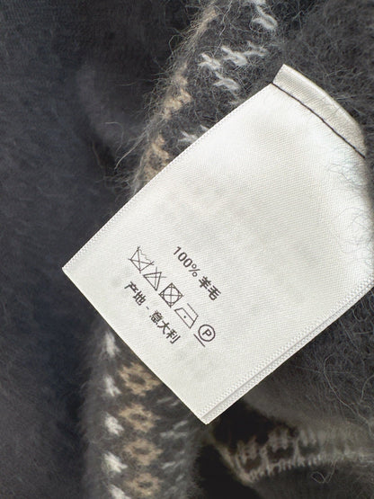 Loro NEW Knitted Fair Isle sweater  straight-leg pants suit