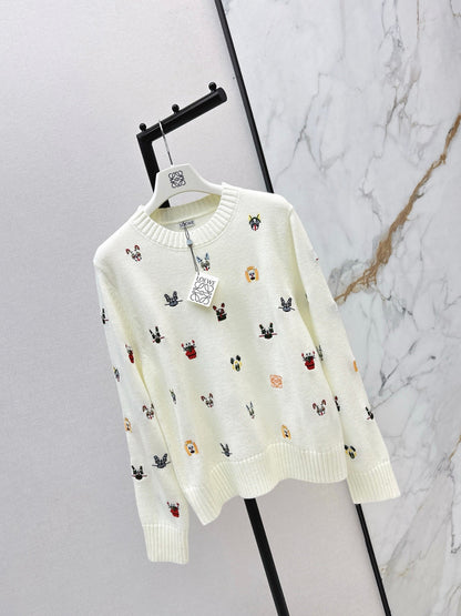 Loe NEW embroidered sweater