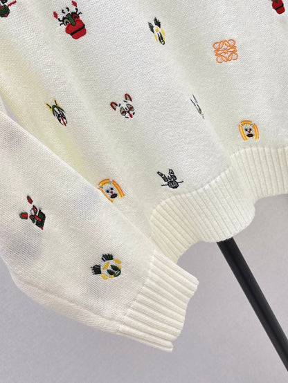 Loe NEW embroidered sweater