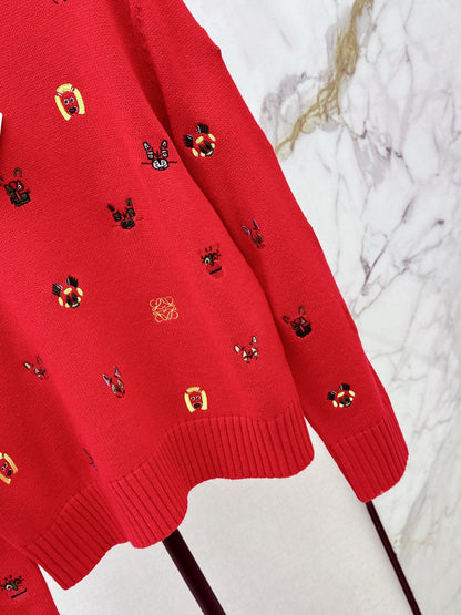 Loe NEW embroidered sweater