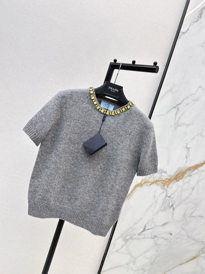 Pra NEW Cashmere short-sleeved sweater