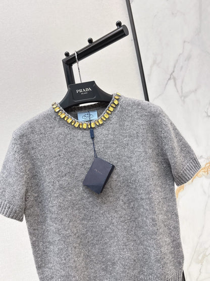 Pra NEW Cashmere short-sleeved sweater