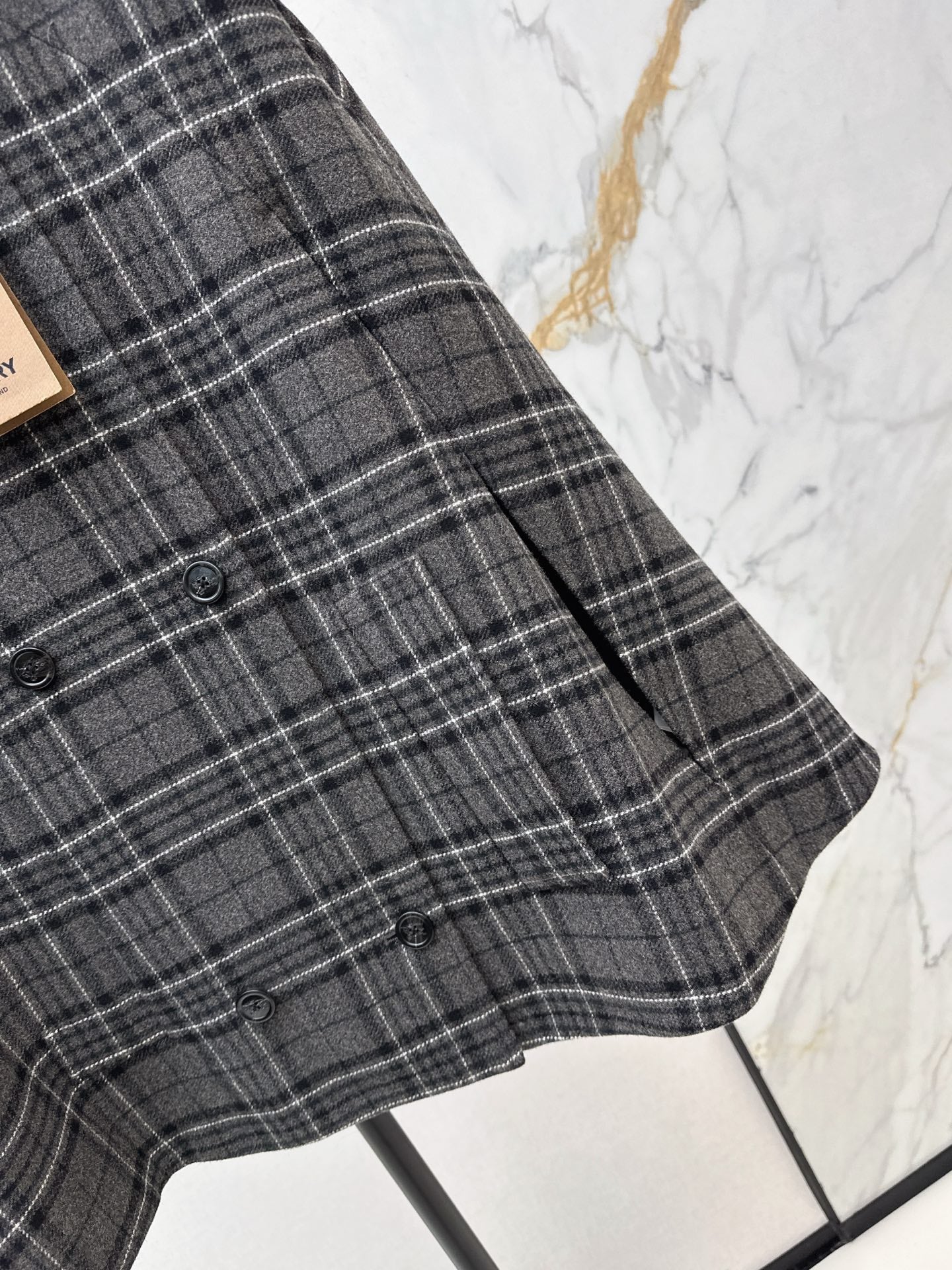 Bur NEW plaid cape coat