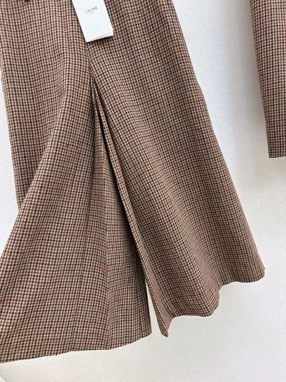 Ce1i NEW plaid high-waisted skirt pants