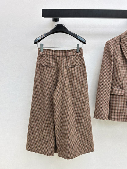 Ce1i NEW plaid high-waisted skirt pants