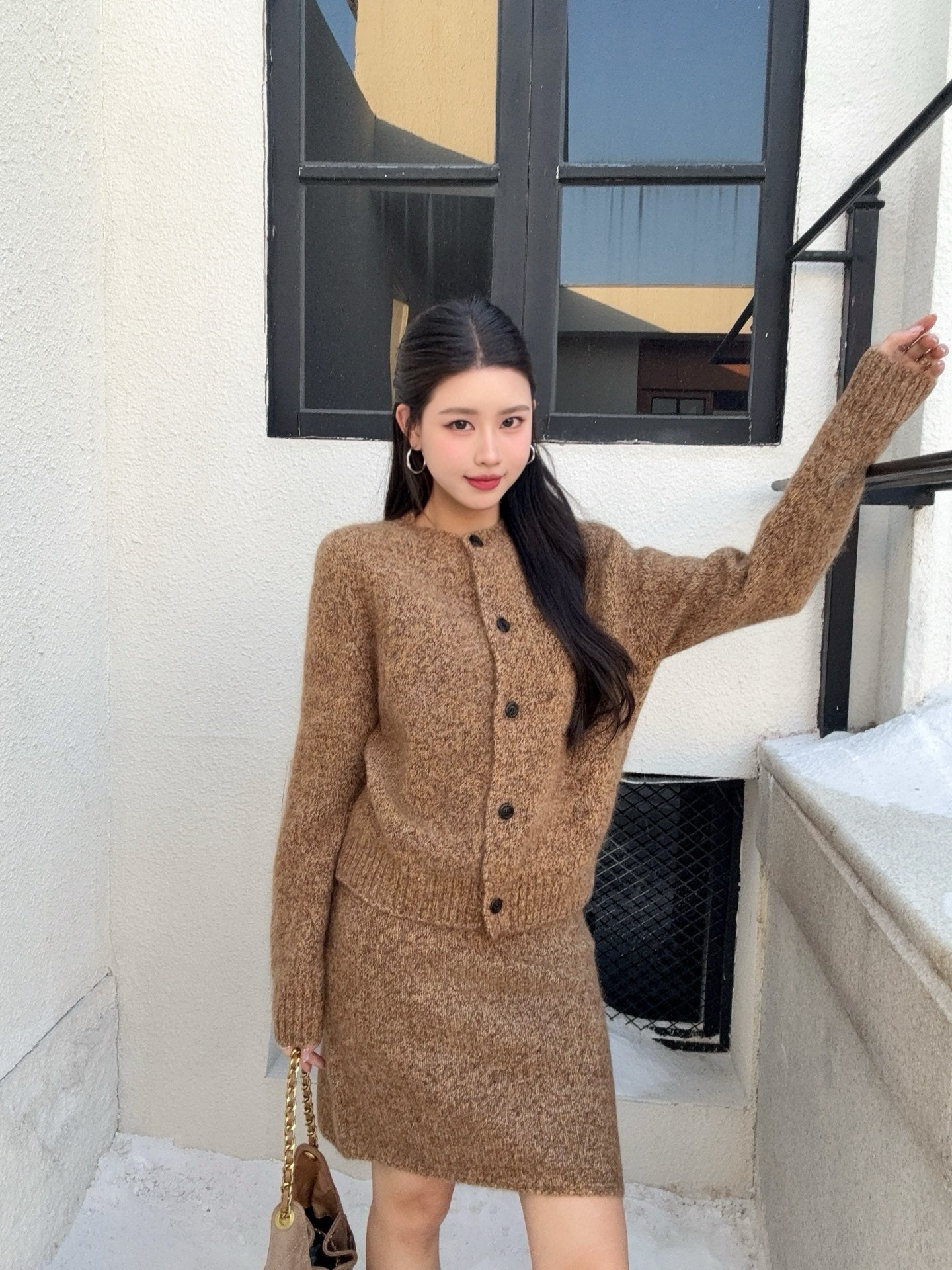 Bott NEW wool cardigan dress set