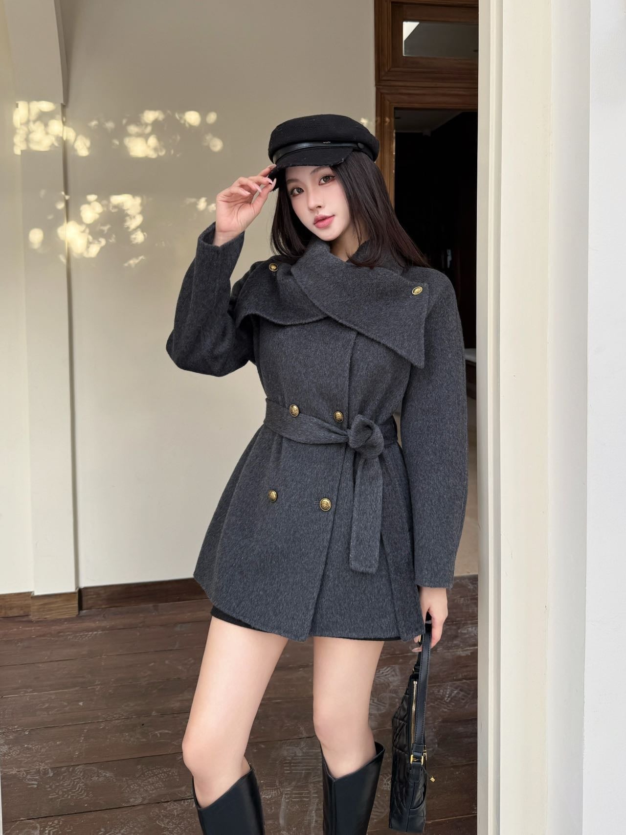 Loro NEW woolen belted coat