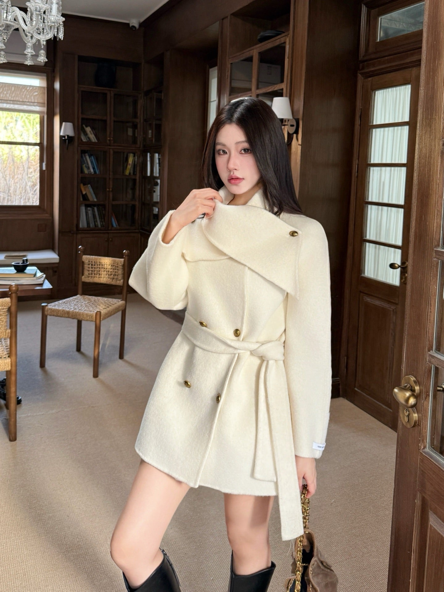 Loro NEW woolen belted coat