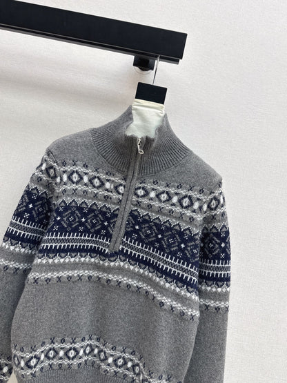 Loro NEW fair Isle zipper sweater