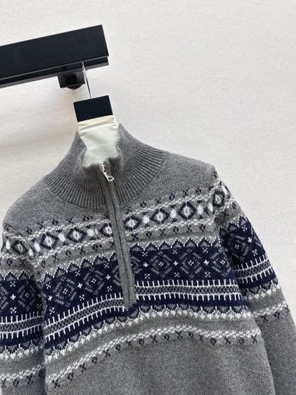 Loro NEW fair Isle zipper sweater