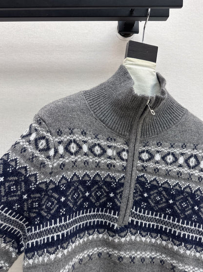 Loro NEW fair Isle zipper sweater
