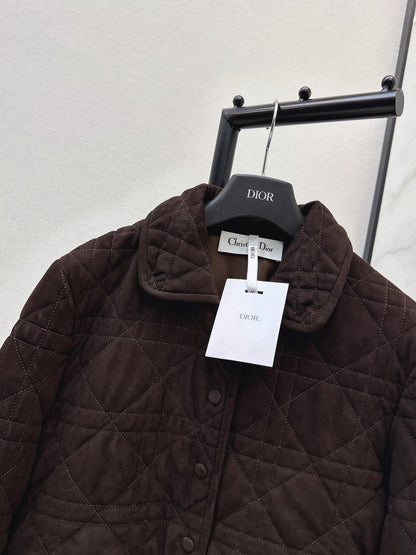 CD NEW Suede padded long coat