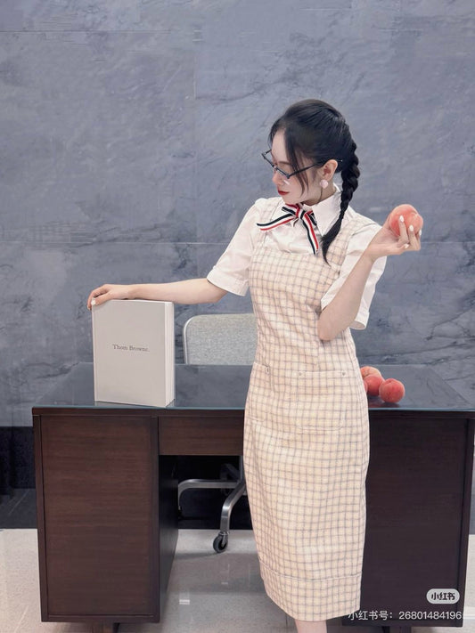 Thom NEWTweed vest dress