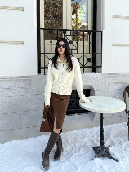 Loe NEW Zippered sweater jacket