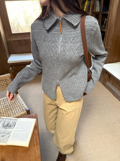 Loe NEW Zippered sweater jacket