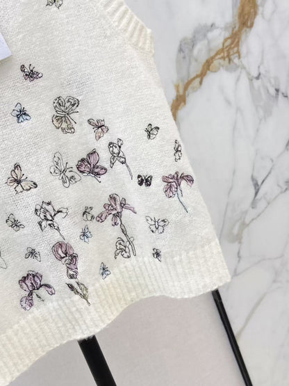 CD NEW embroidered knitted Vest