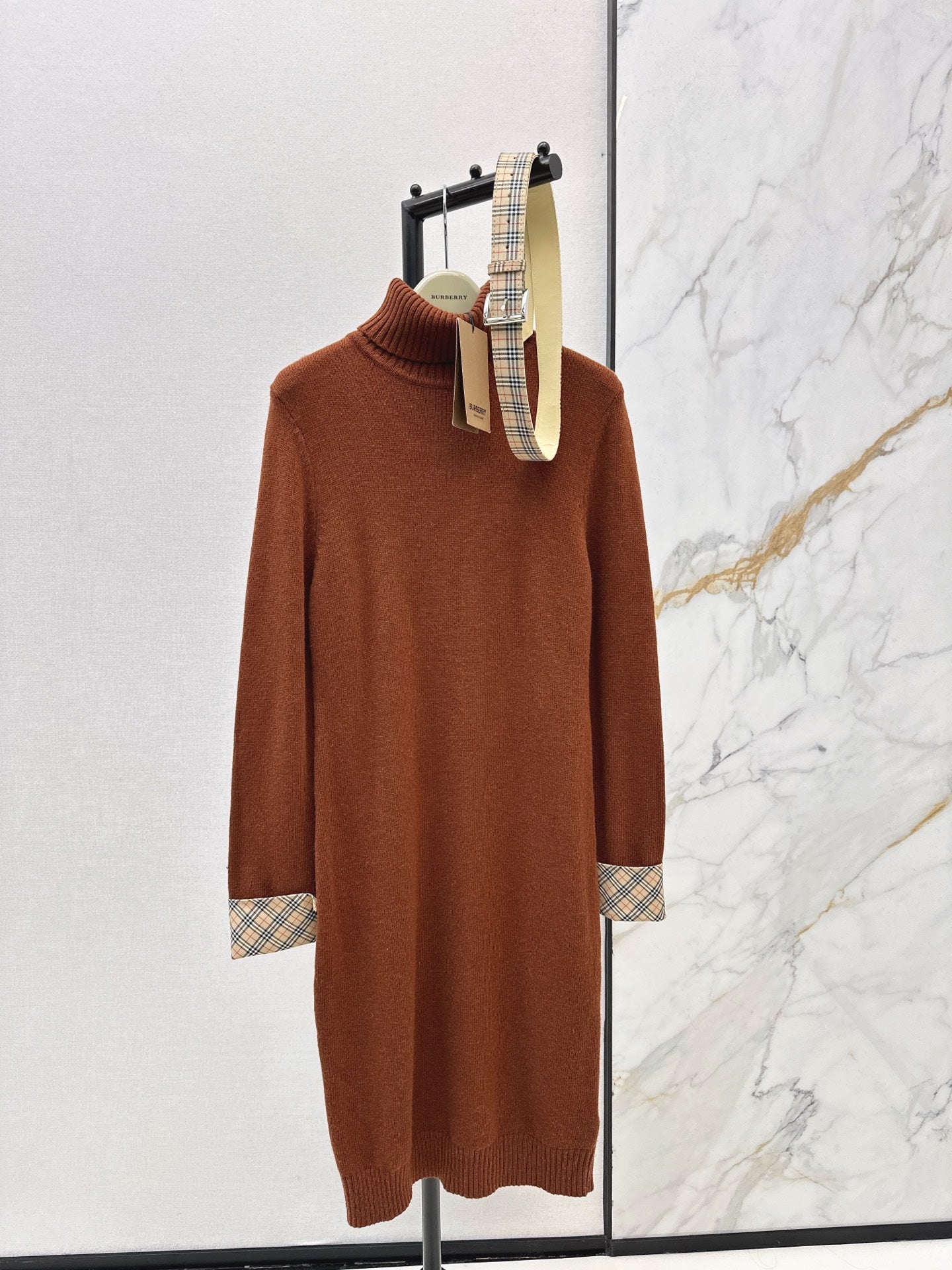Bur NEW 2in1 contrast wool dress