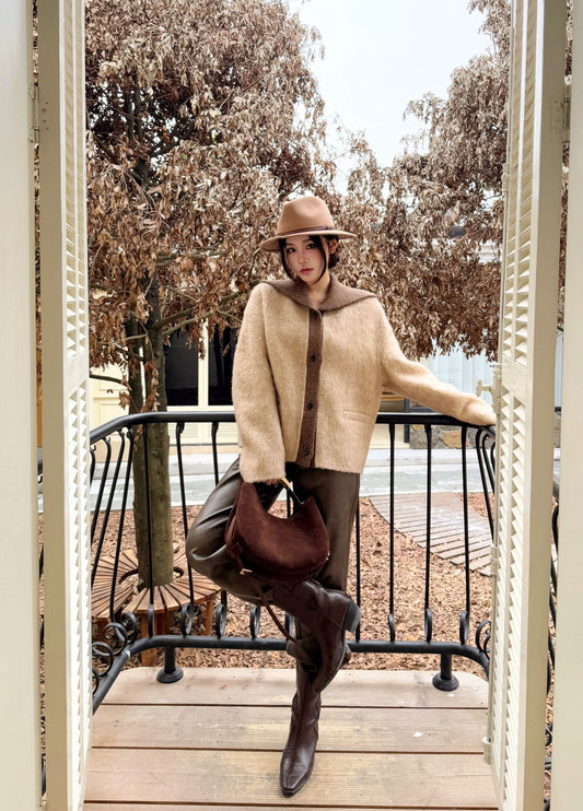 Loro NEW contrast woolen jacket