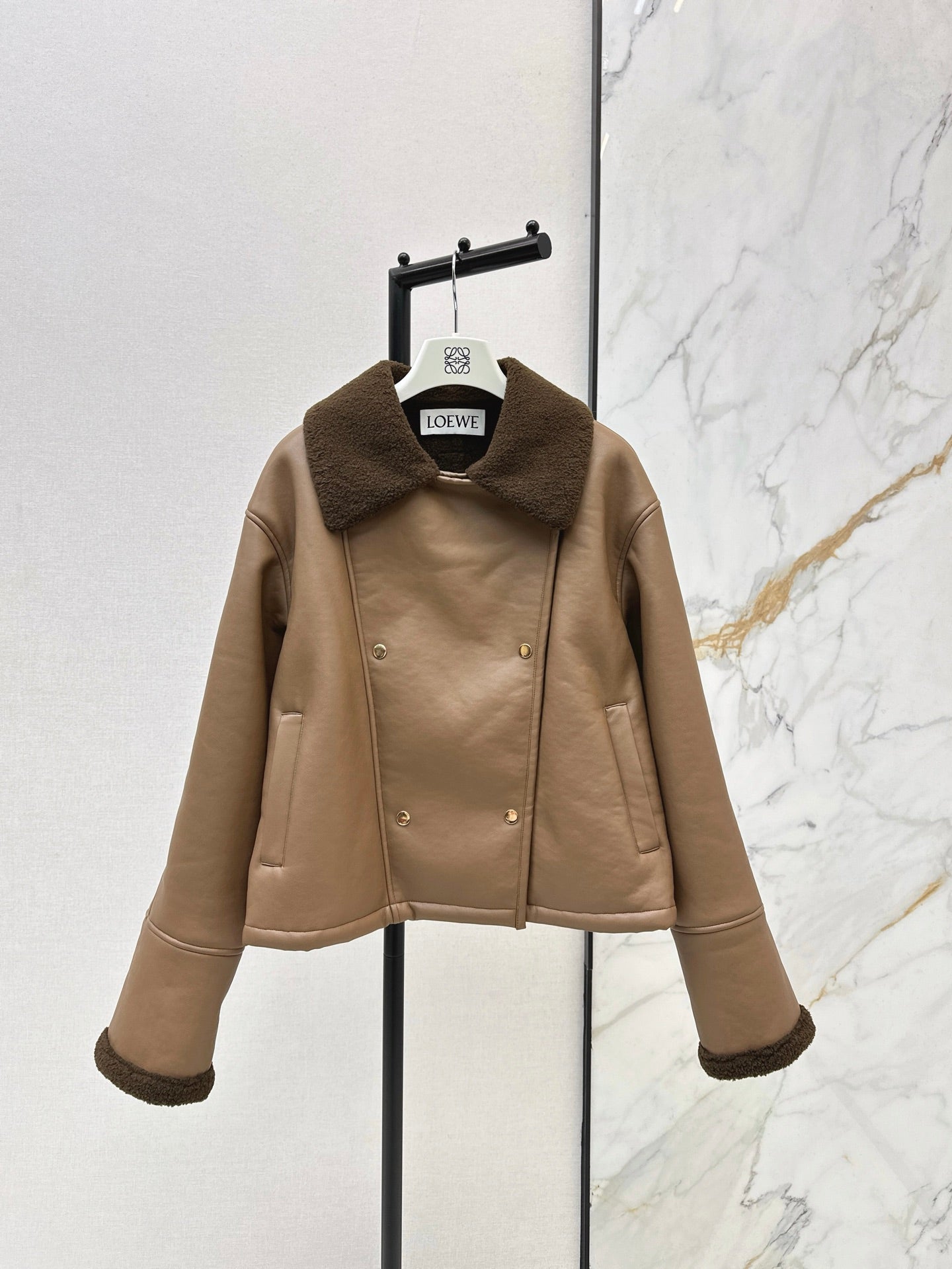 Loe NEW lamb fleece biker