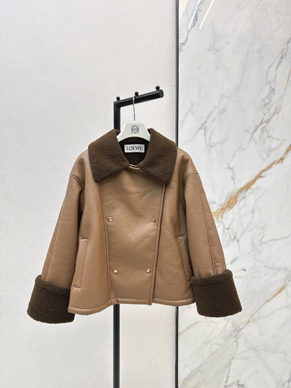 Loe NEW lamb fleece biker