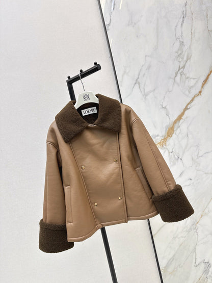 Loe NEW lamb fleece biker