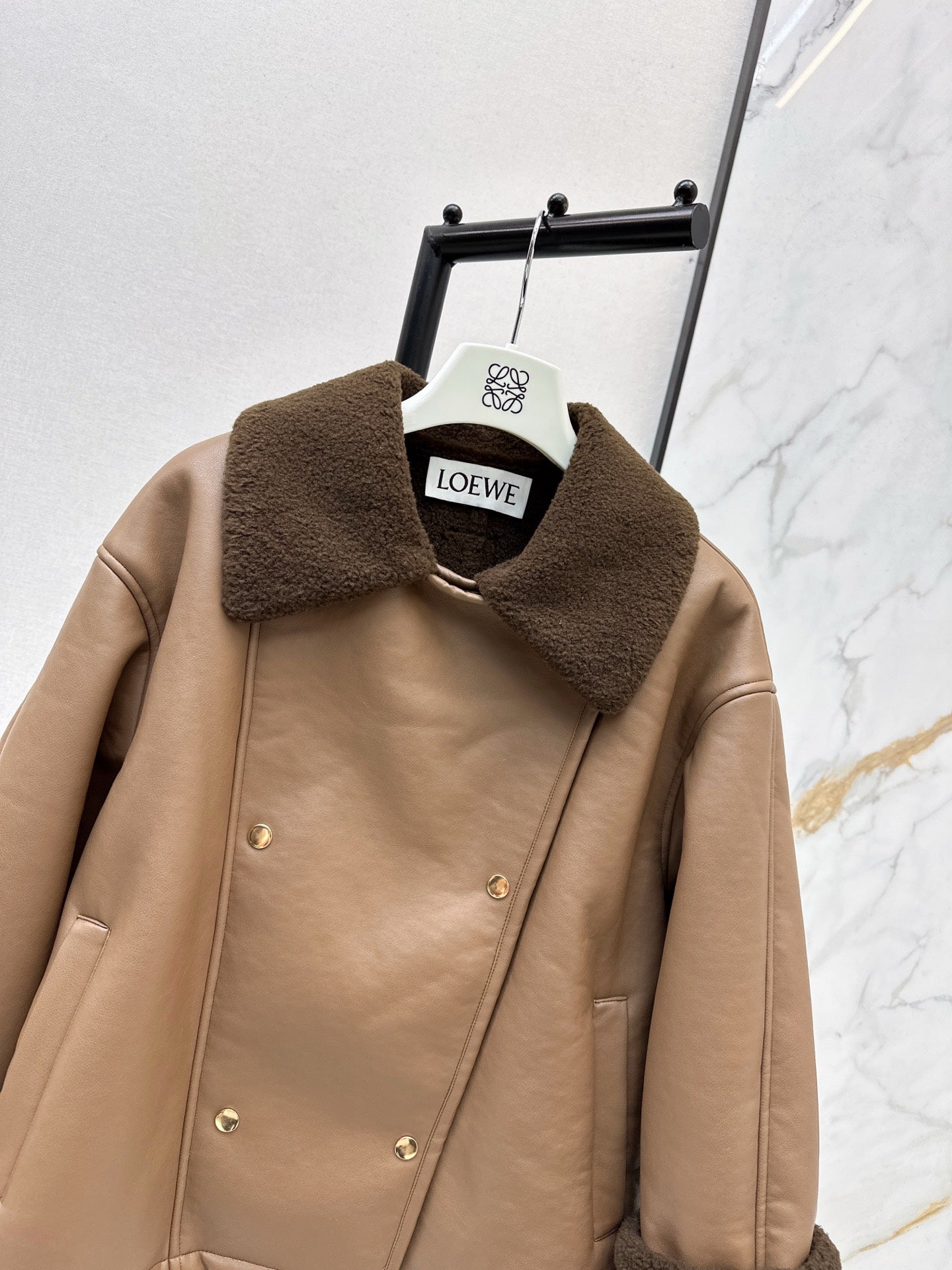 Loe NEW lamb fleece biker