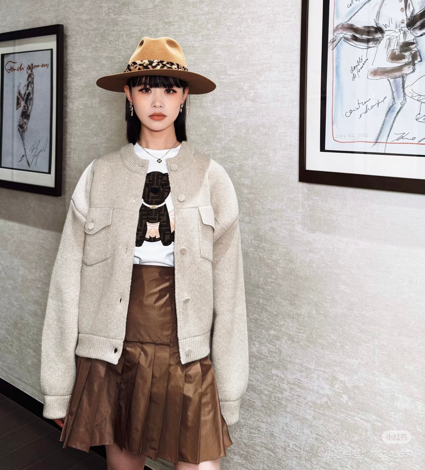 Fend NEW wool knit cardigan