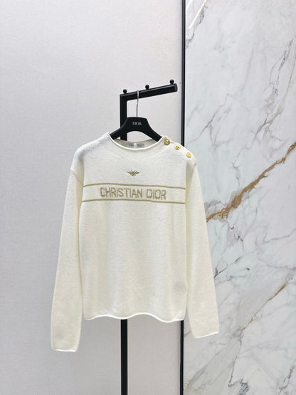 CD NEW embroidered cashmere sweater