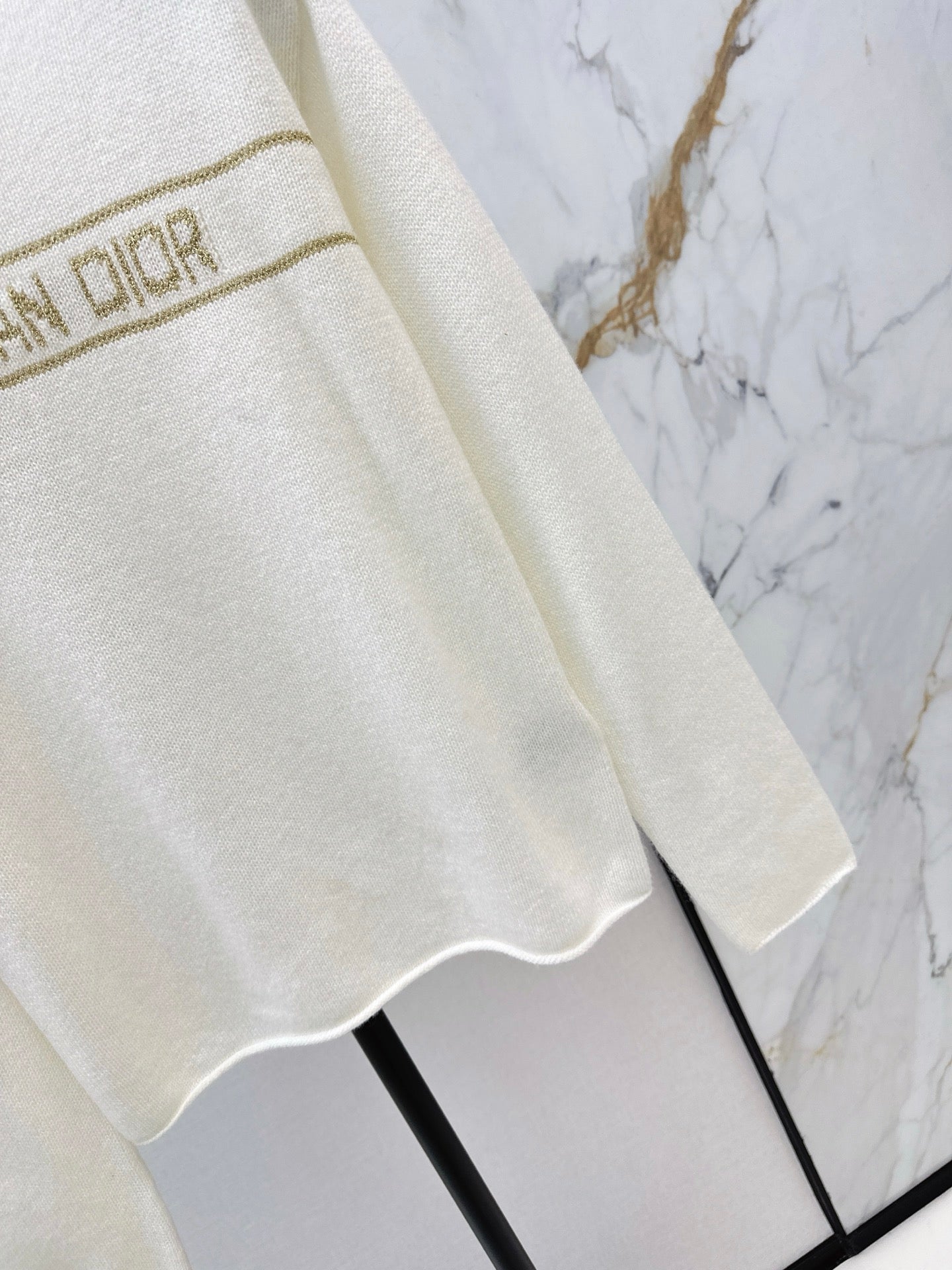 CD NEW embroidered cashmere sweater