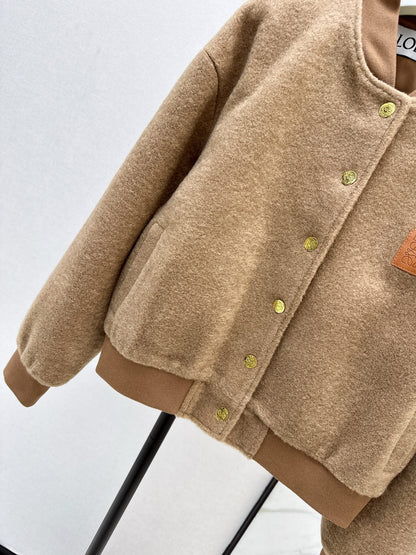 Loe NEW woolen baseball jacket