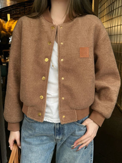 Loe NEW woolen baseball jacket