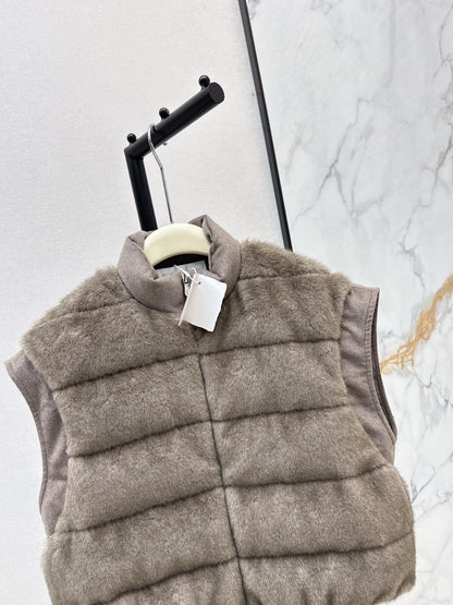 Brun NEW woolen  down vest