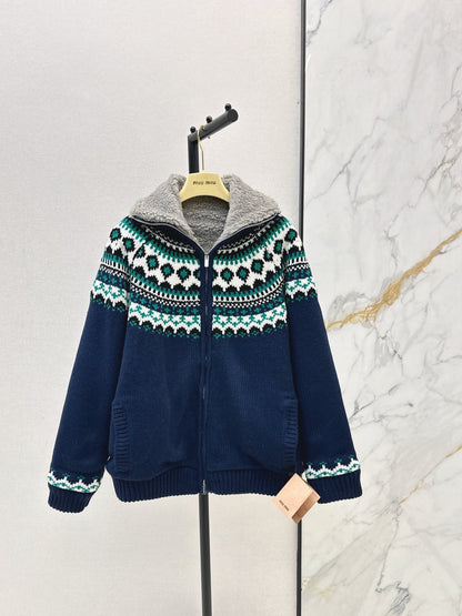 Miu NEW fair Isle cardigan