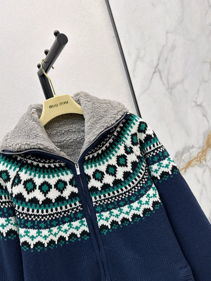 Miu NEW fair Isle cardigan