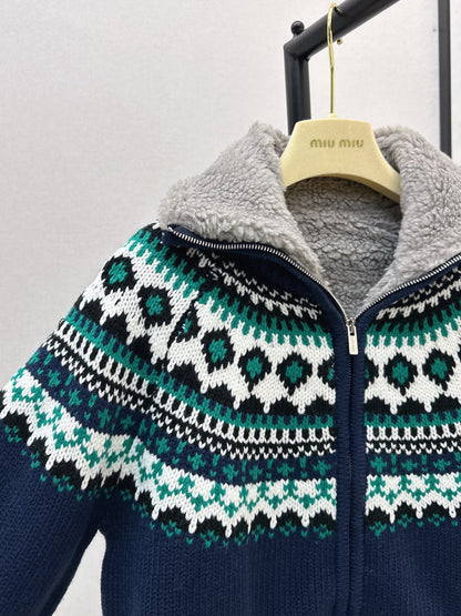 Miu NEW fair Isle cardigan