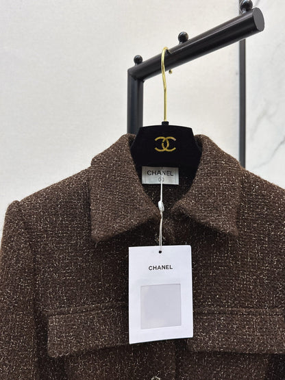Chan NEW woven tweed jacket