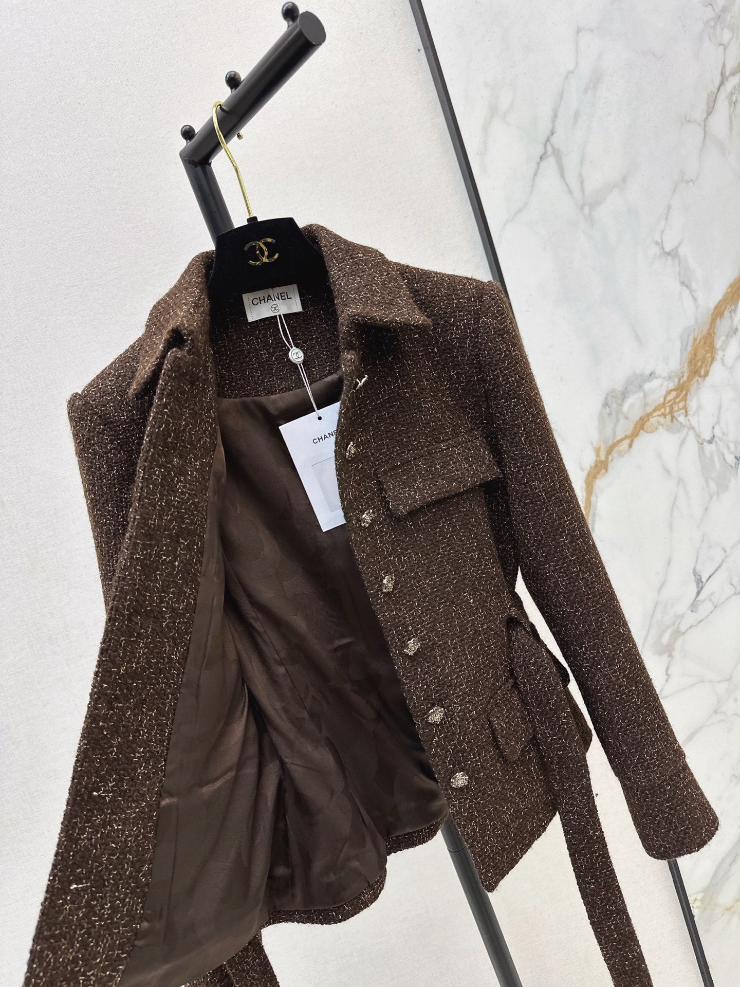 Chan NEW woven tweed jacket