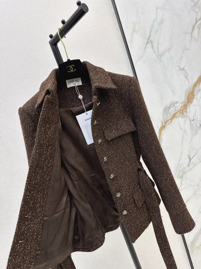 Chan NEW woven tweed jacket
