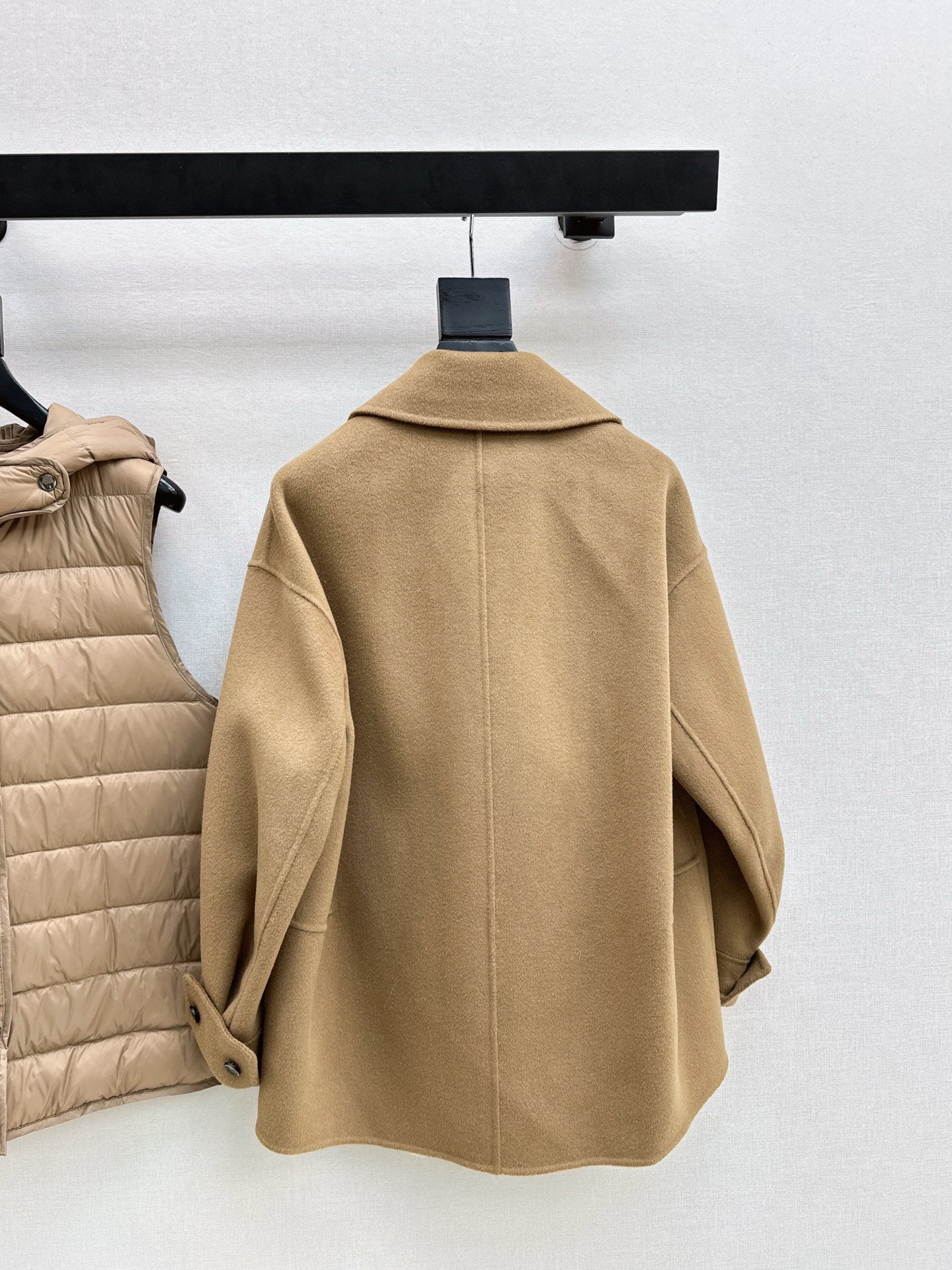 Max NEW hooded down vest+woolen jacket