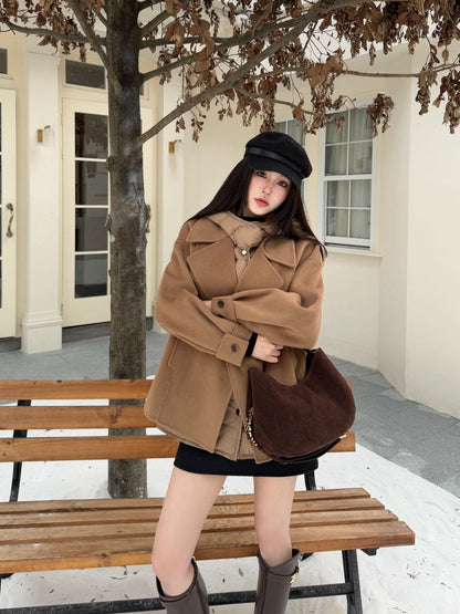 Max NEW hooded down vest+woolen jacket