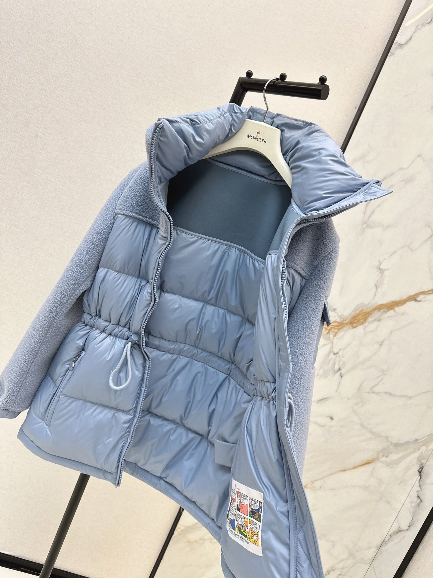 Monc NEW fleece-paneled down jacket