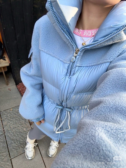 Monc NEW fleece-paneled down jacket