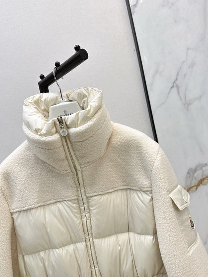 Monc NEW fleece-paneled down jacket