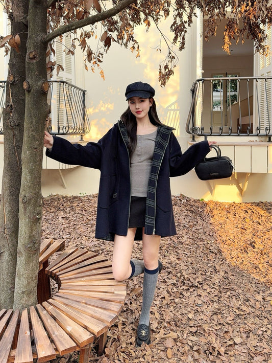 Ce1i NEW  hooded woolen iacket