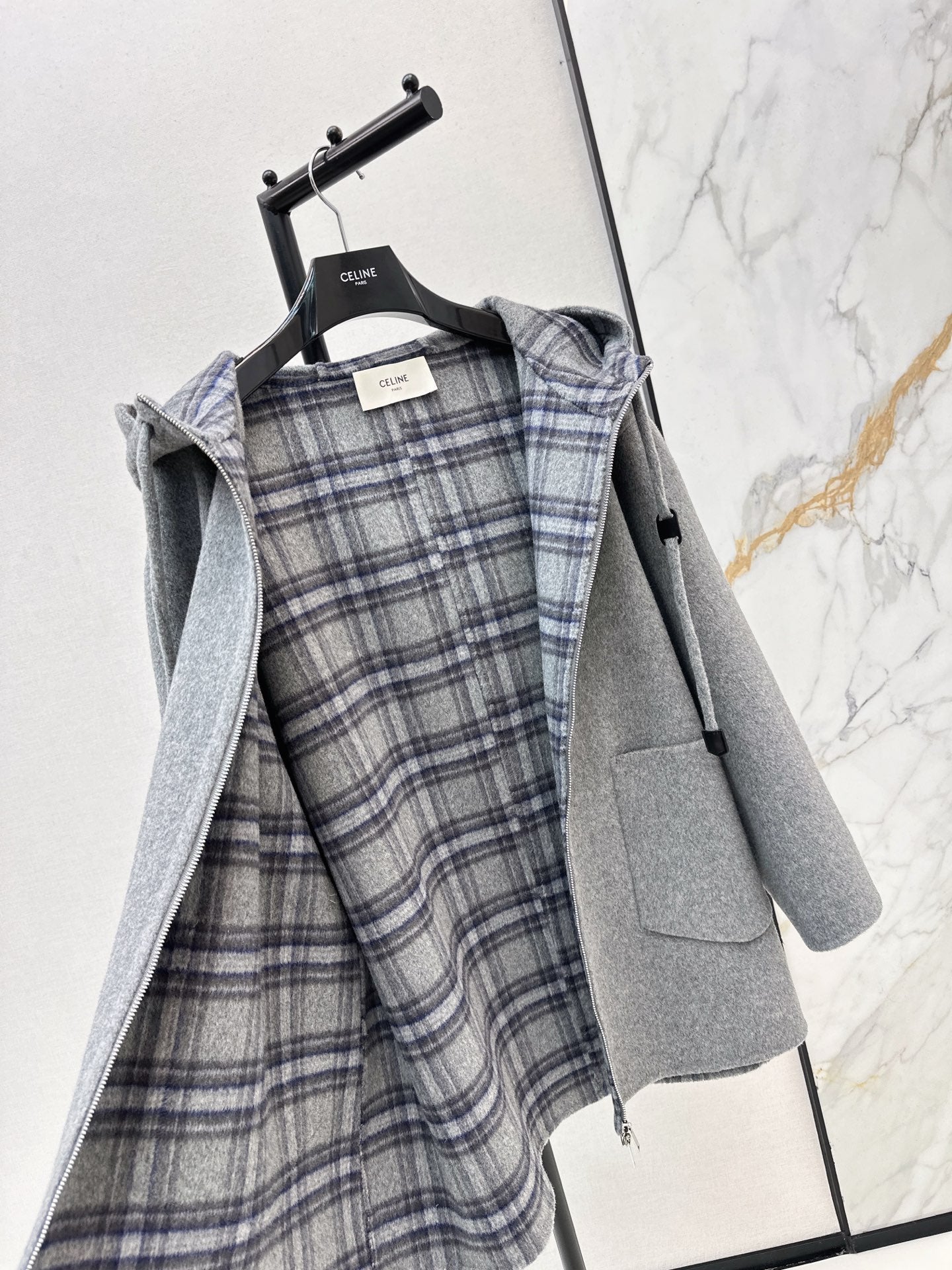 Ce1i NEW  hooded woolen iacket