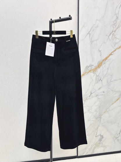 Chan NEW Velvet wide-leg pants