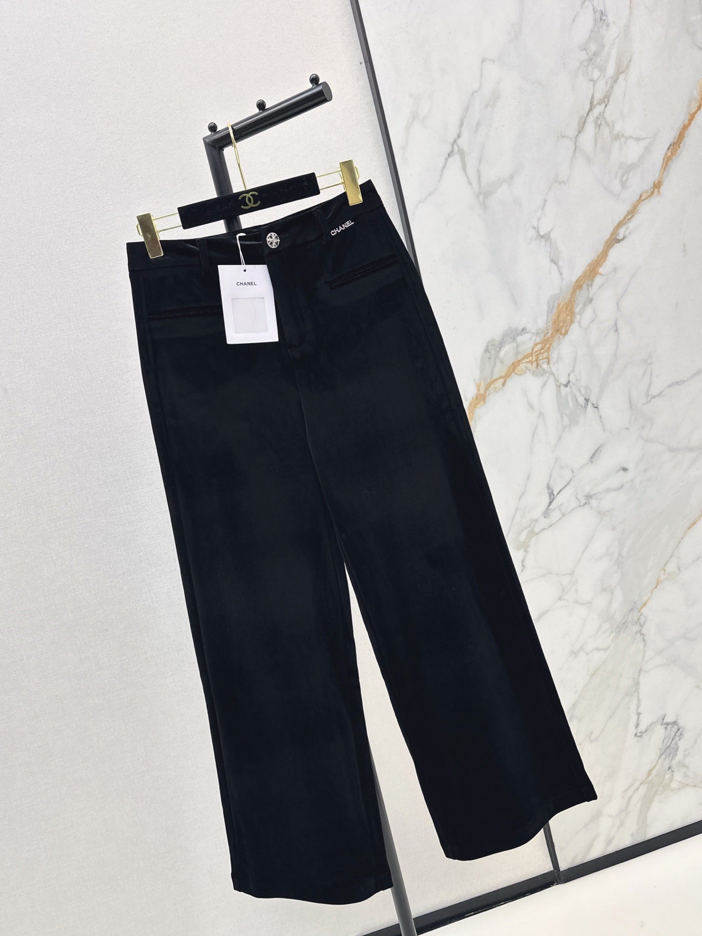 Chan NEW Velvet wide-leg pants