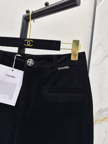 Chan NEW Velvet wide-leg pants