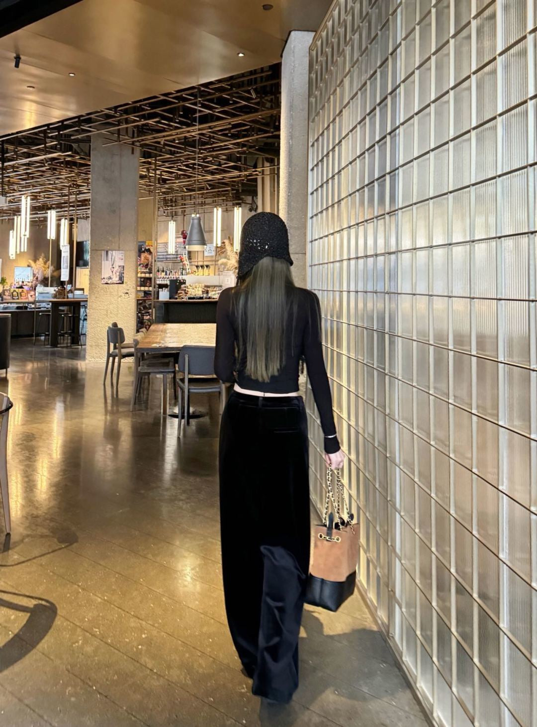 Chan NEW Velvet wide-leg pants